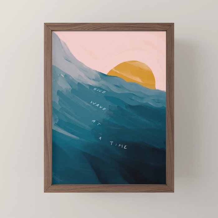"One Wave At A Time" Mini Art Print