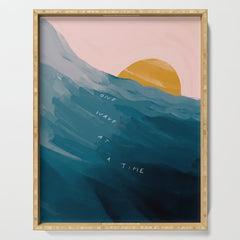 "One Wave At A Time" Serving Tray