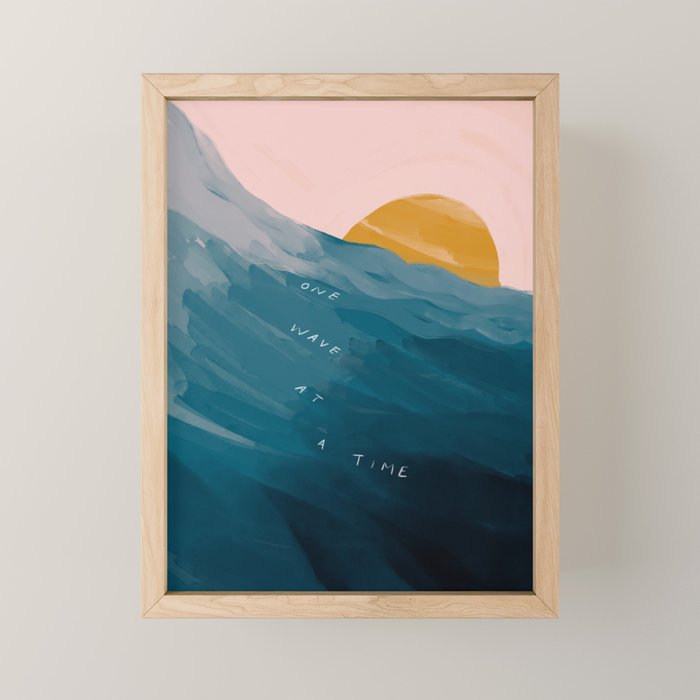 "One Wave At A Time" Mini Art Print