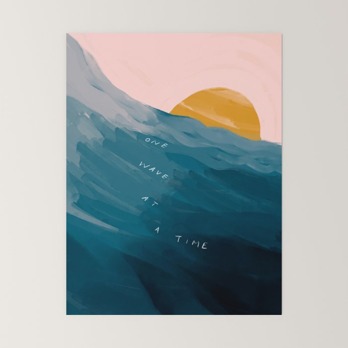 "One Wave At A Time" Mini Art Print