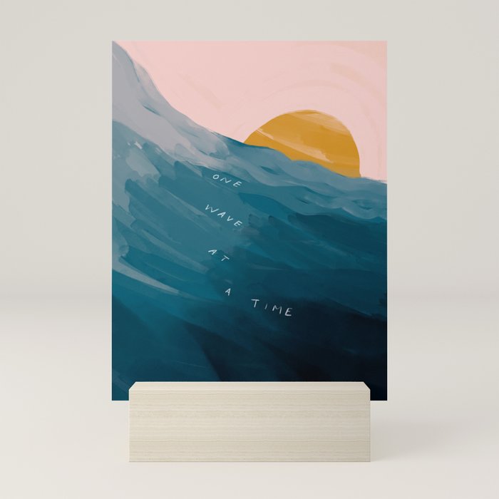 "One Wave At A Time" Mini Art Print