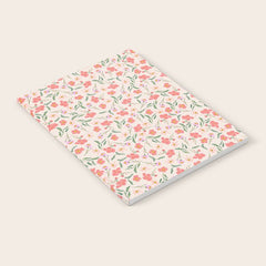 A breath of fresh air - A seamless floral pattern in pinks and reds Notebook