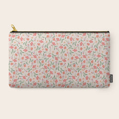 A breath of fresh air - A seamless floral pattern in pinks and reds Carry All Pouch