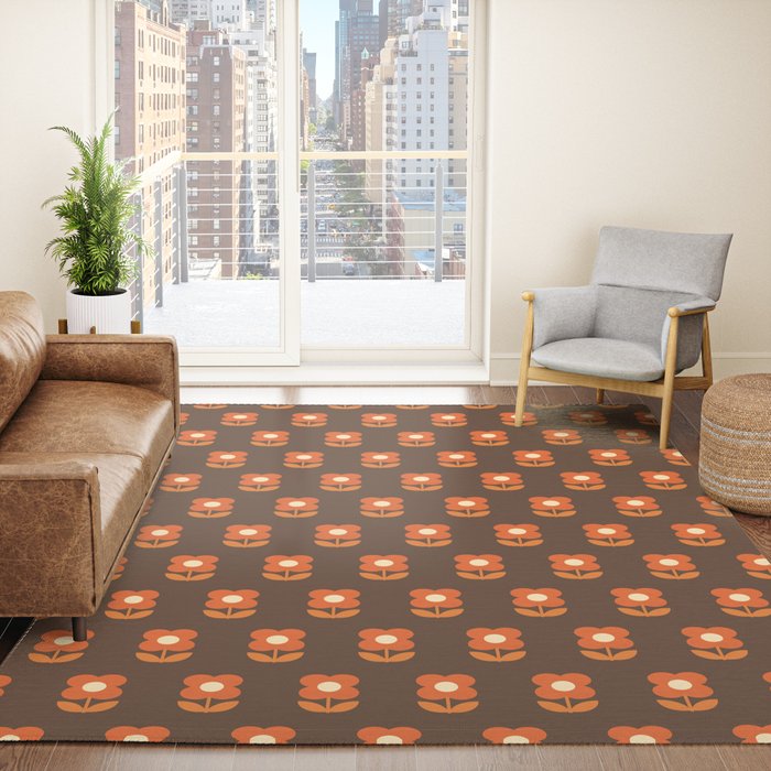 70s Flower Pattern #1 Rug
