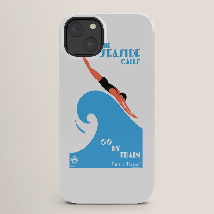 1938 AUSTRALIA The Seaside Calls Train Travel Poster iPhone Case