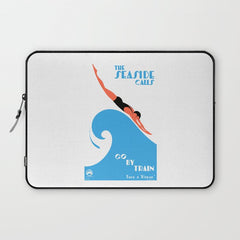 1938 AUSTRALIA The Seaside Calls Train Travel Poster Laptop Sleeve