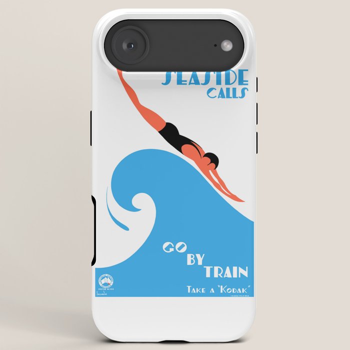 1938 AUSTRALIA The Seaside Calls Train Travel Poster iPhone Case