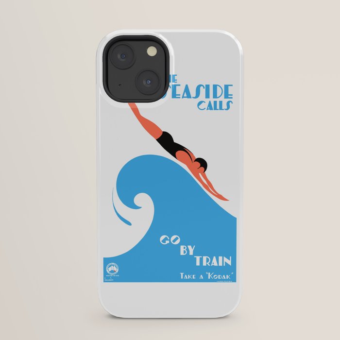 1938 AUSTRALIA The Seaside Calls Train Travel Poster iPhone Case