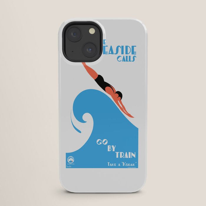 1938 AUSTRALIA The Seaside Calls Train Travel Poster iPhone Case