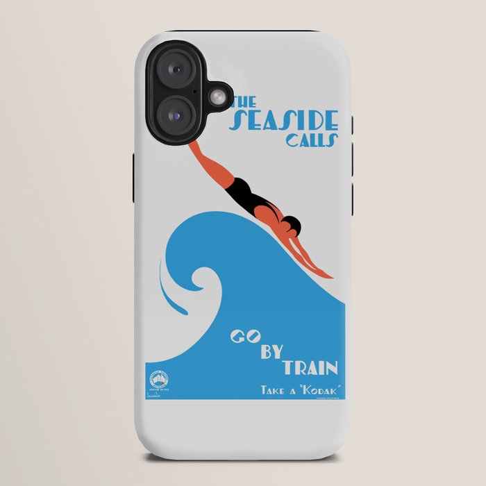 1938 AUSTRALIA The Seaside Calls Train Travel Poster iPhone Case