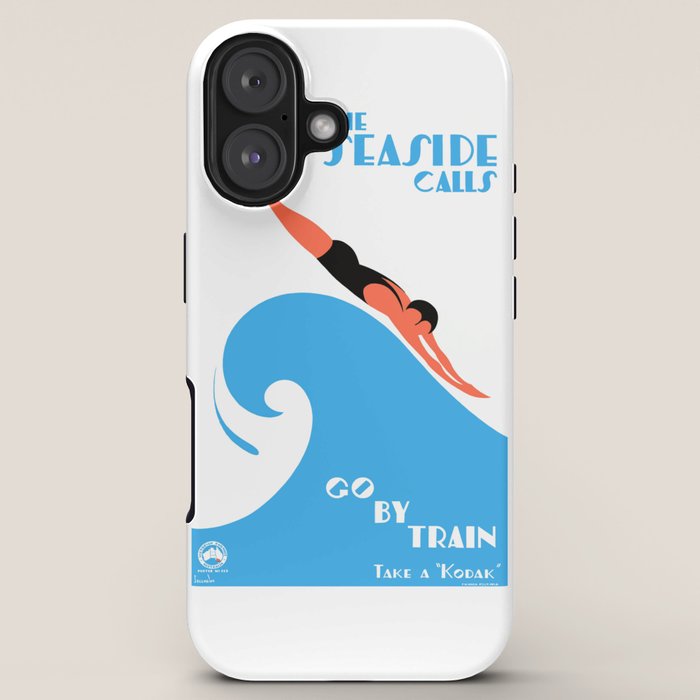 1938 AUSTRALIA The Seaside Calls Train Travel Poster iPhone Case