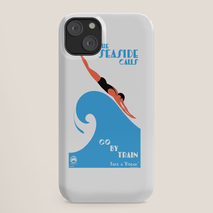 1938 AUSTRALIA The Seaside Calls Train Travel Poster iPhone Case
