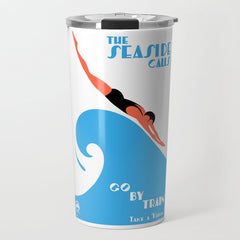 1938 AUSTRALIA The Seaside Calls Train Travel Poster Travel Mug