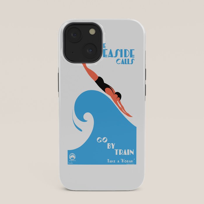 1938 AUSTRALIA The Seaside Calls Train Travel Poster iPhone Case