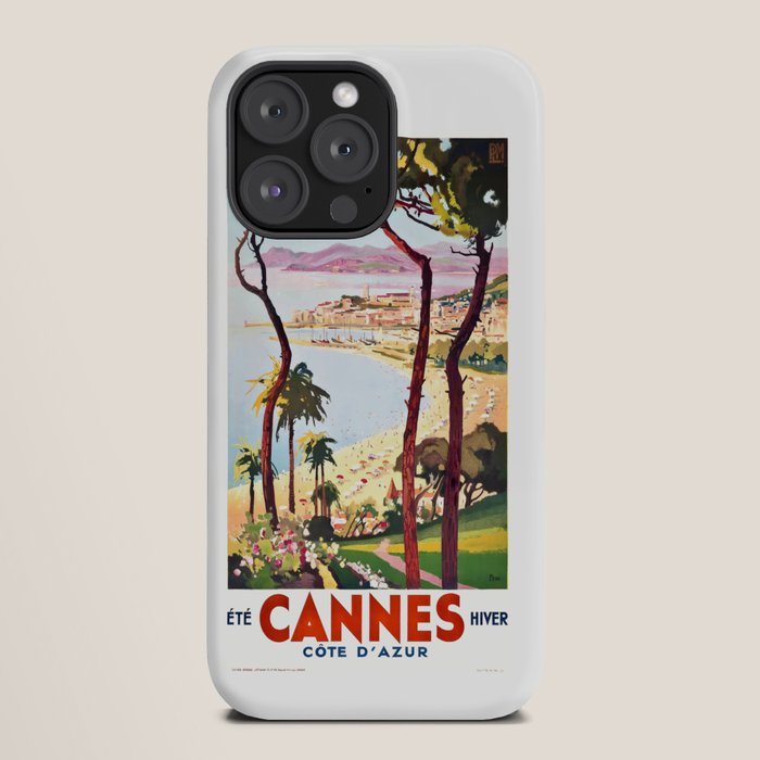 1938 France Cannes Cote D'Azur Travel Poster iPhone Case