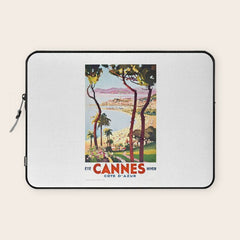 1938 France Cannes Cote D'Azur Travel Poster Laptop Sleeve