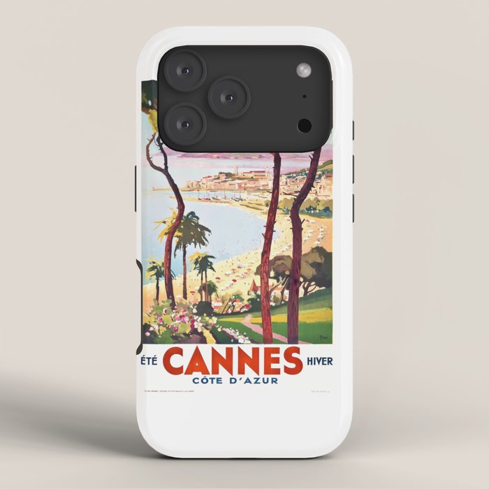 1938 France Cannes Cote D'Azur Travel Poster iPhone Case