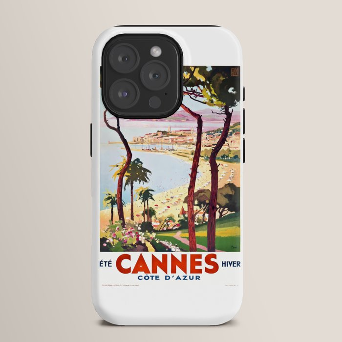1938 France Cannes Cote D'Azur Travel Poster iPhone Case