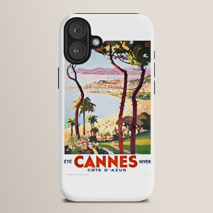 1938 France Cannes Cote D'Azur Travel Poster iPhone Case