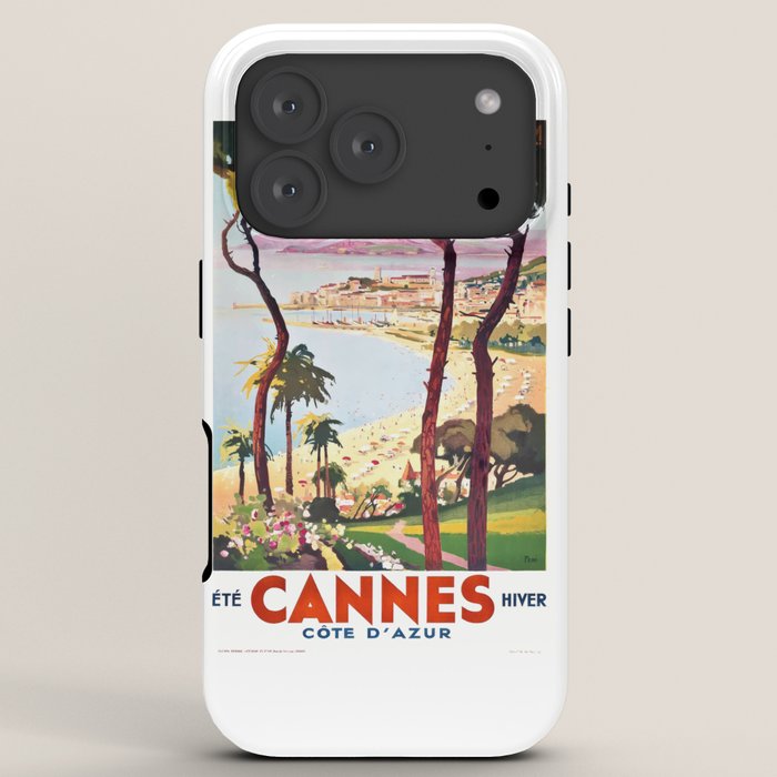 1938 France Cannes Cote D'Azur Travel Poster iPhone Case