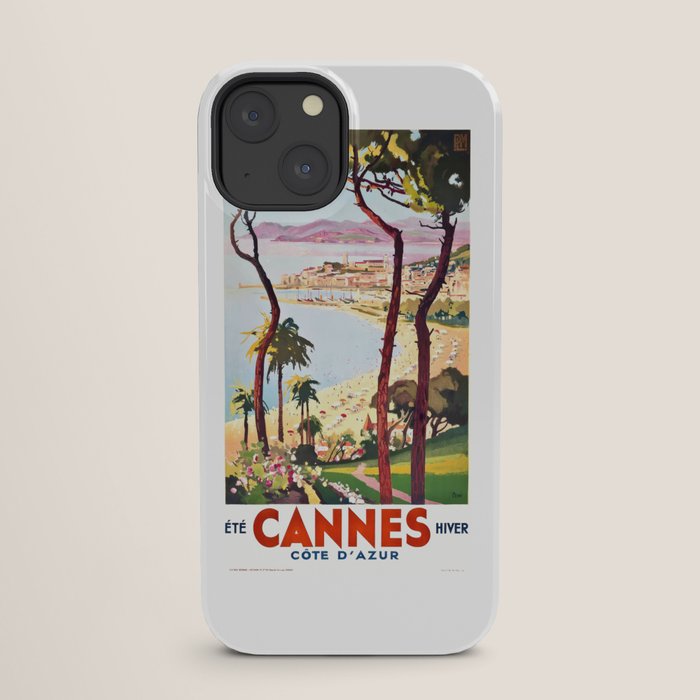 1938 France Cannes Cote D'Azur Travel Poster iPhone Case
