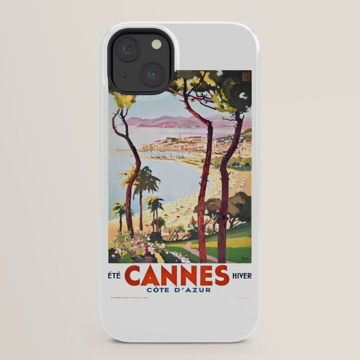 1938 France Cannes Cote D'Azur Travel Poster iPhone Case