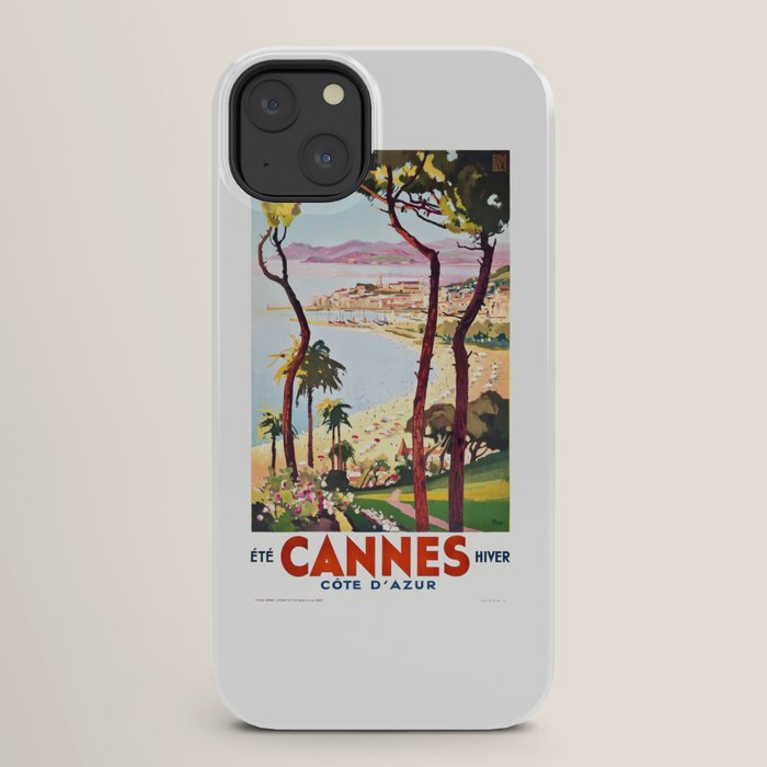 1938 France Cannes Cote D'Azur Travel Poster iPhone Case
