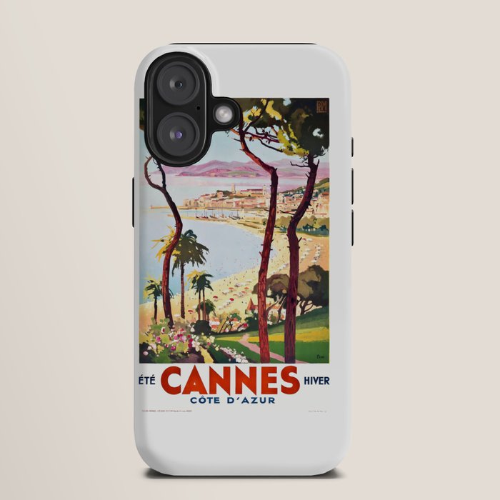 1938 France Cannes Cote D'Azur Travel Poster iPhone Case
