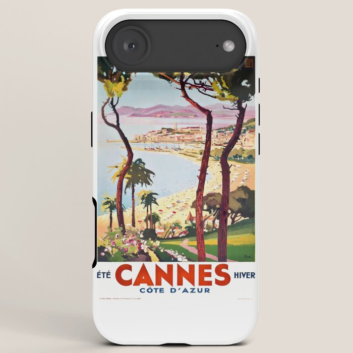 1938 France Cannes Cote D'Azur Travel Poster iPhone Case