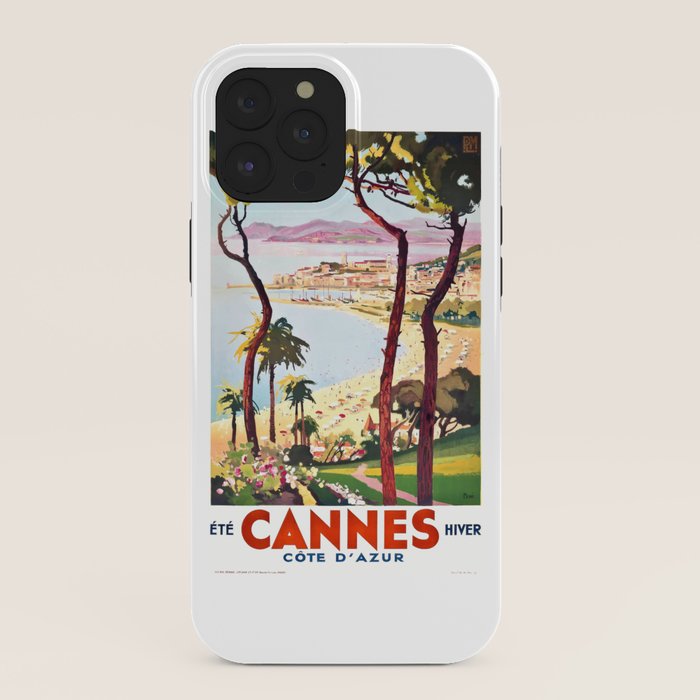 1938 France Cannes Cote D'Azur Travel Poster iPhone Case