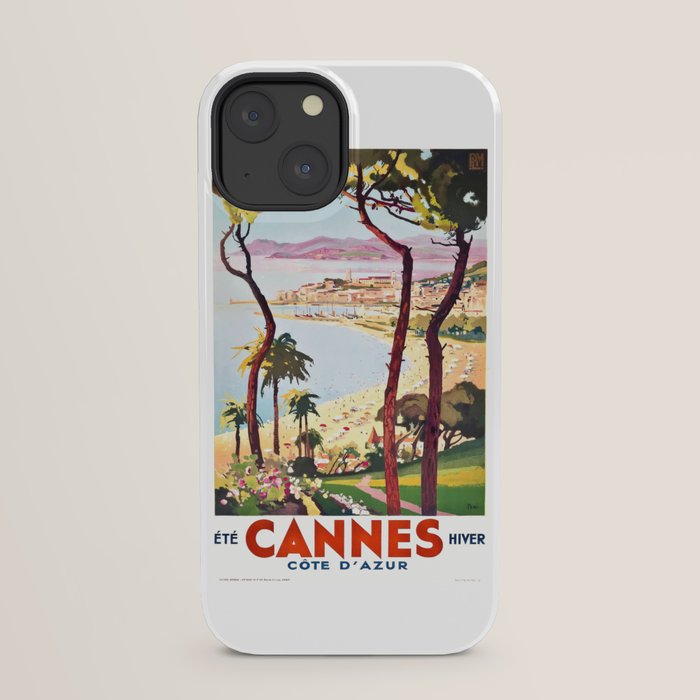 1938 France Cannes Cote D'Azur Travel Poster iPhone Case