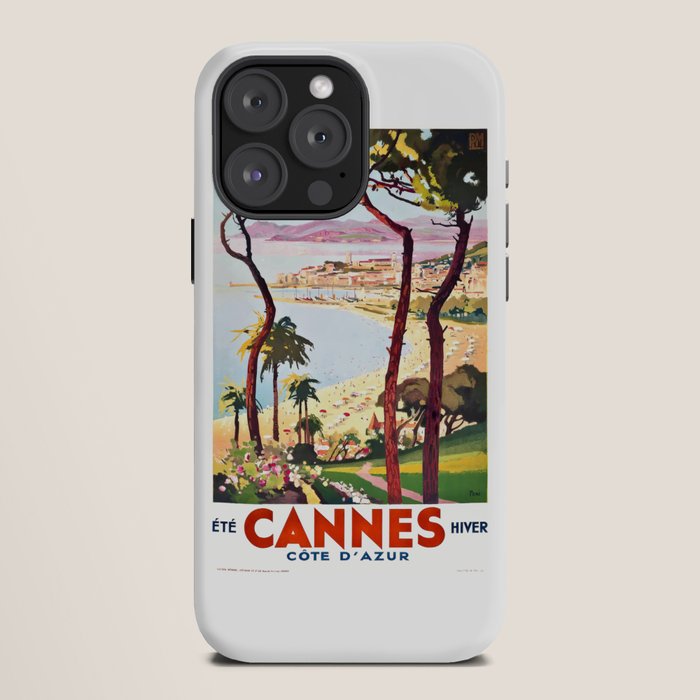 1938 France Cannes Cote D'Azur Travel Poster iPhone Case