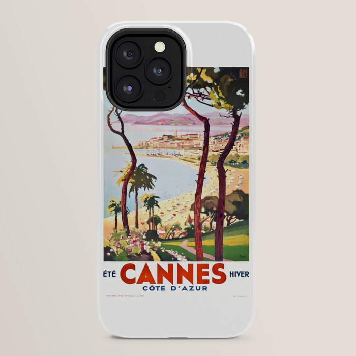 1938 France Cannes Cote D'Azur Travel Poster iPhone Case