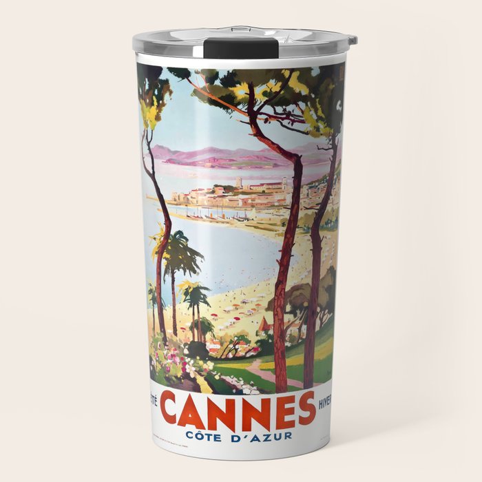 1938 France Cannes Cote D'Azur Travel Poster Travel Mug