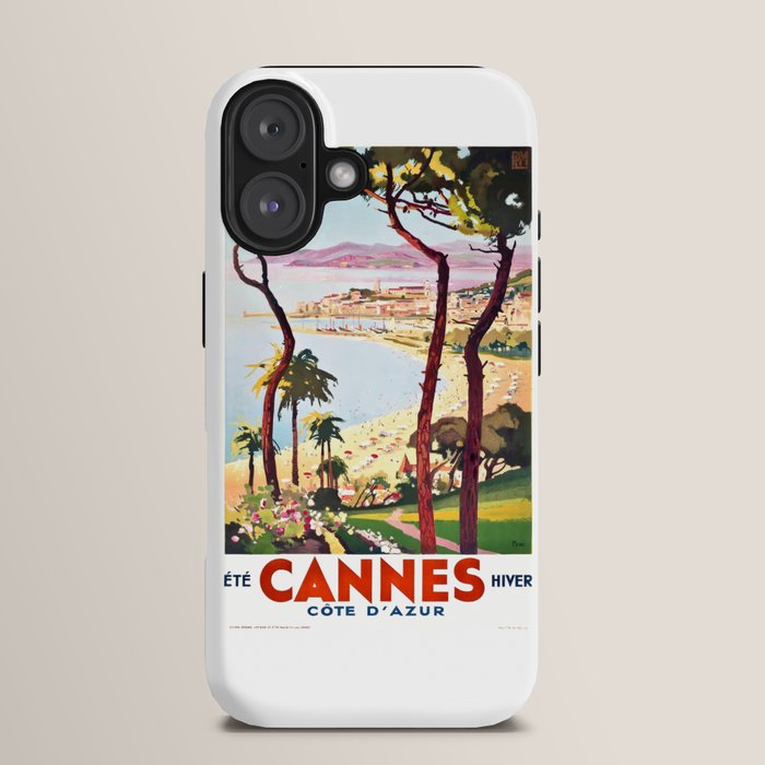 1938 France Cannes Cote D'Azur Travel Poster iPhone Case