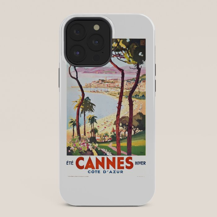 1938 France Cannes Cote D'Azur Travel Poster iPhone Case