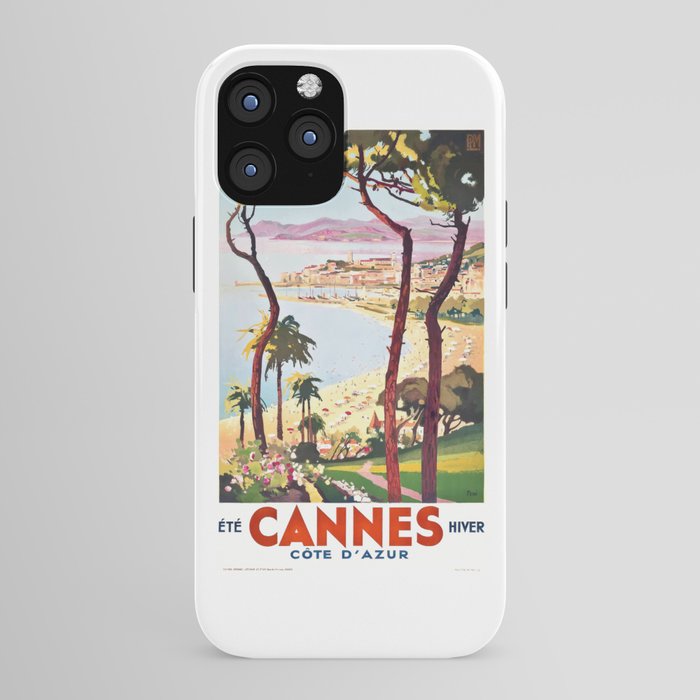 1938 France Cannes Cote D'Azur Travel Poster iPhone Case