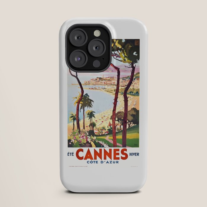 1938 France Cannes Cote D'Azur Travel Poster iPhone Case