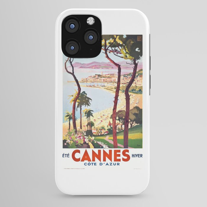 1938 France Cannes Cote D'Azur Travel Poster iPhone Case