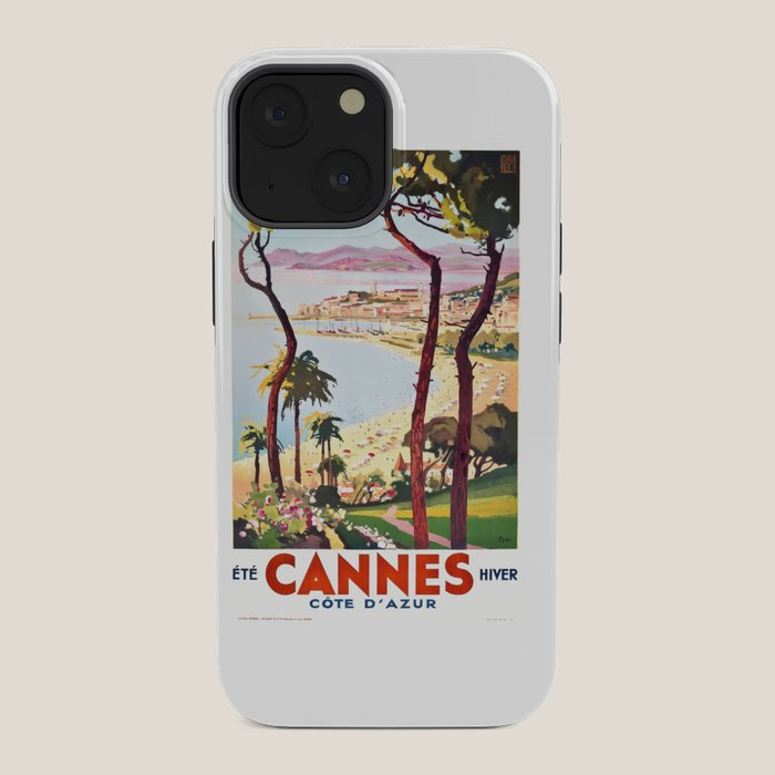 1938 France Cannes Cote D'Azur Travel Poster iPhone Case