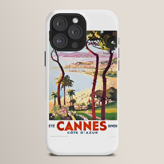 1938 France Cannes Cote D'Azur Travel Poster iPhone Case