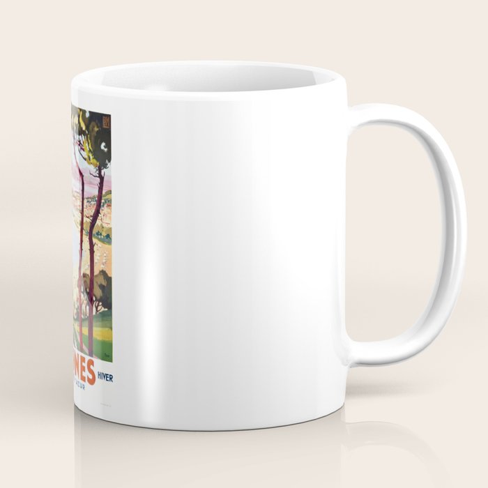 1938 France Cannes Cote D'Azur Travel Poster Coffee Mug