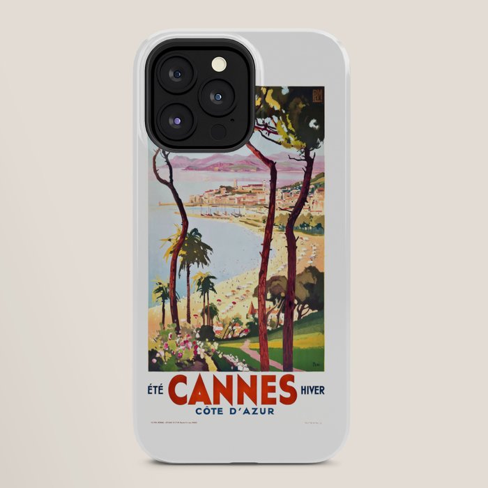 1938 France Cannes Cote D'Azur Travel Poster iPhone Case