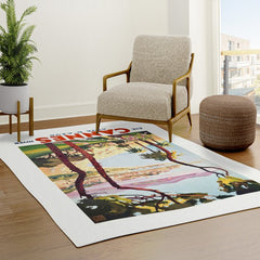 1938 France Cannes Cote D'Azur Travel Poster Rug