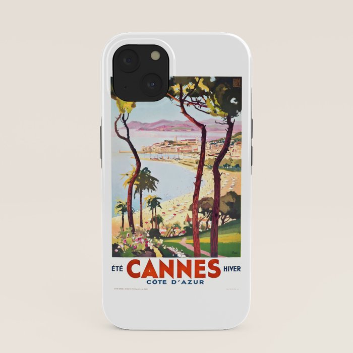 1938 France Cannes Cote D'Azur Travel Poster iPhone Case