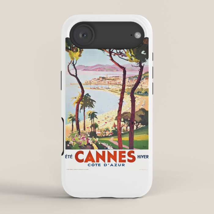 1938 France Cannes Cote D'Azur Travel Poster iPhone Case
