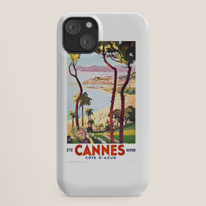 1938 France Cannes Cote D'Azur Travel Poster iPhone Case