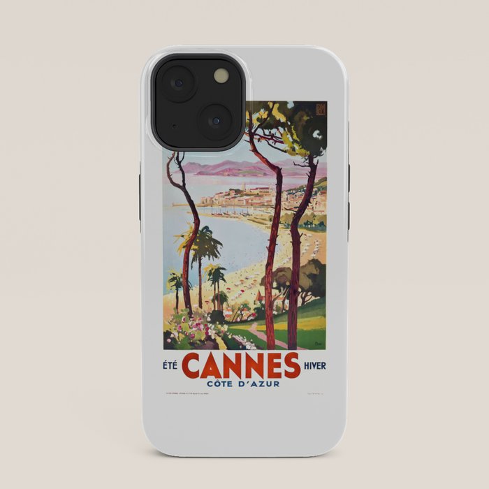1938 France Cannes Cote D'Azur Travel Poster iPhone Case