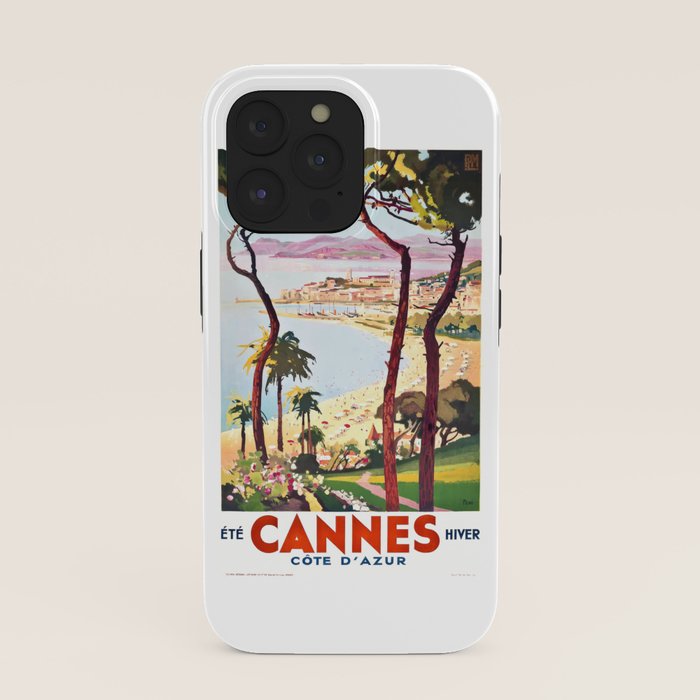 1938 France Cannes Cote D'Azur Travel Poster iPhone Case