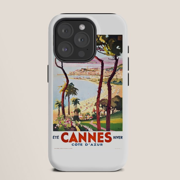 1938 France Cannes Cote D'Azur Travel Poster iPhone Case